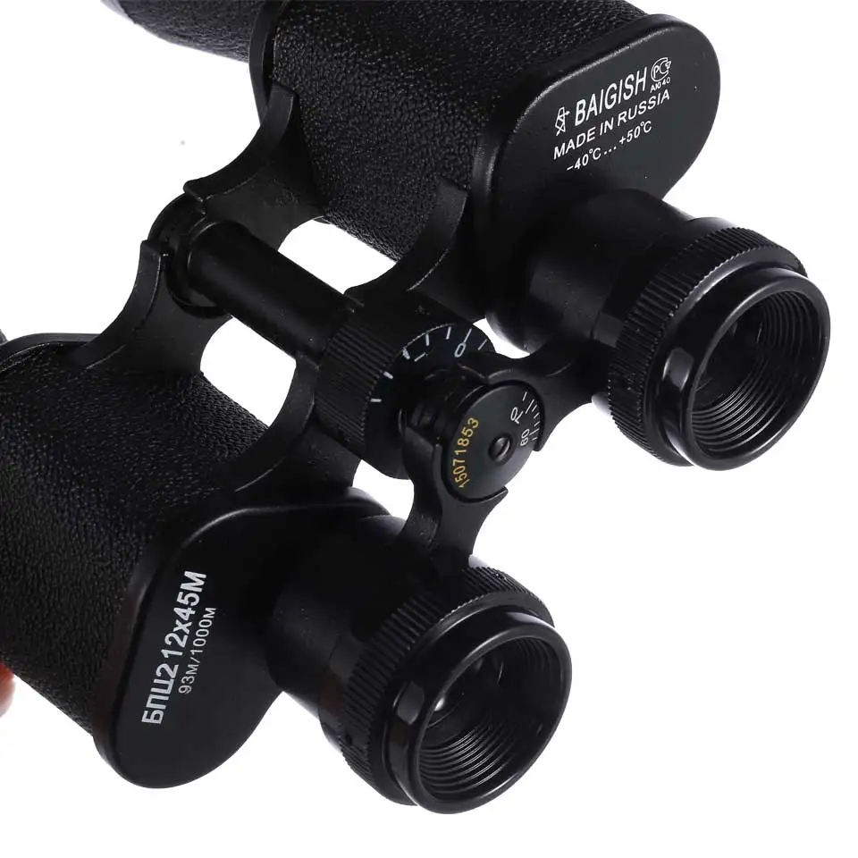 Hunting Binoculars Night Vision Baigish 15x60 HD Russian Military Telescope Binocular High Quality Powerful For Sporting Genuine