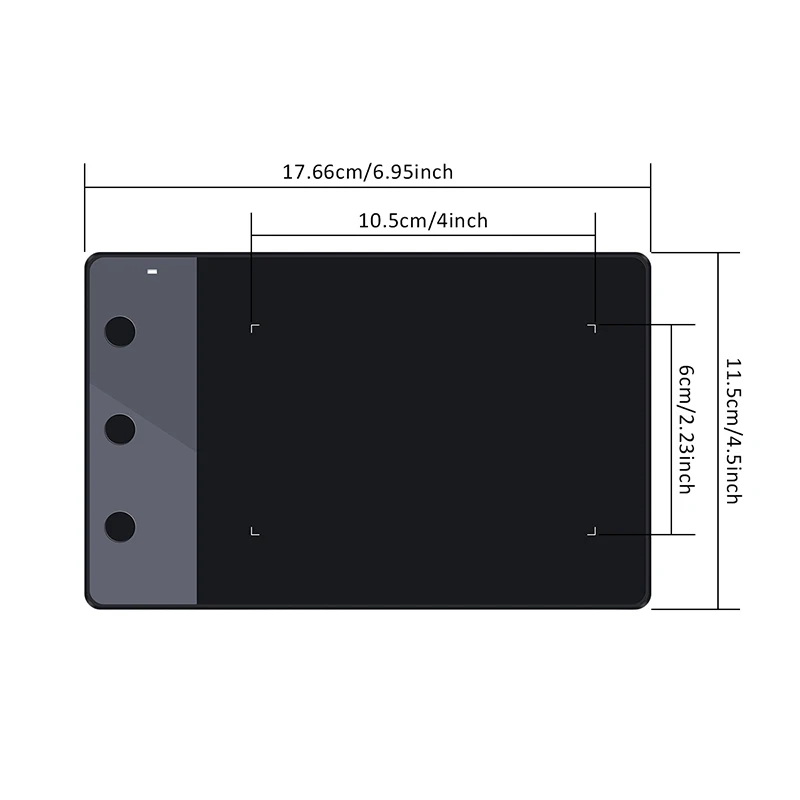  Huion H420 4x223 pulgadas dibujo gráfico Tablet lápiz Digital Tablet 2048 pluma sensibilidad almoha