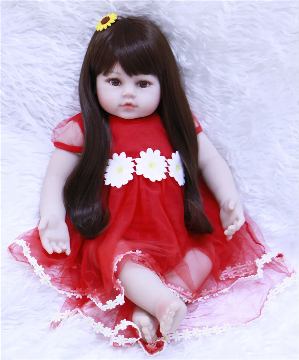 

New 58cm Soft Silicone Reborn Baby dolls realistic girl princess baby alive toddler dolls for child bebe birthday gift bonecas