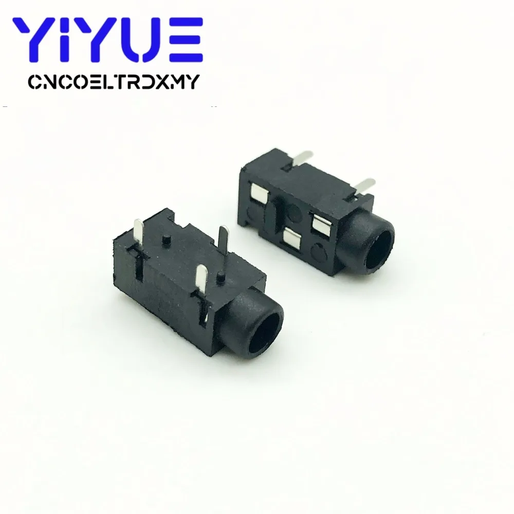 10PCS 3.5mm Female Audio Connector 3 Pin DIP Headphone Jack Socket PJ-320 (2)