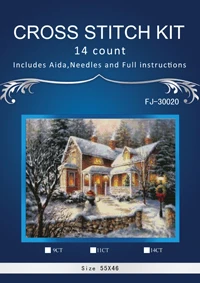 

snowing country Counted Cross Stitch Cross Stitch Set Cotton Cross-stitch Kit Embroidery Needlework SIMILAR dim anchor