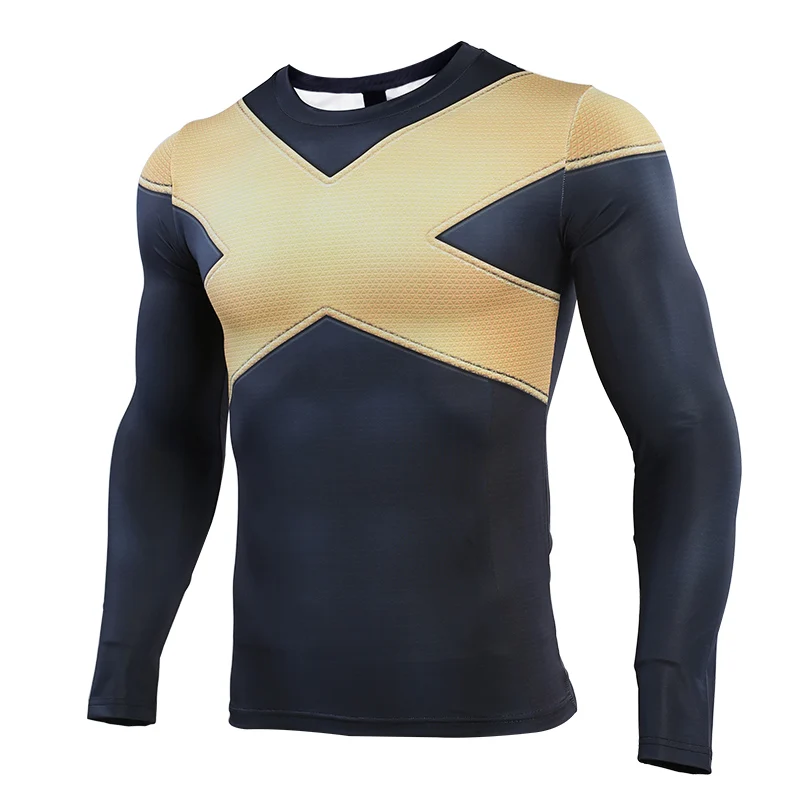

X-Men 2019 New 3D Compression Shirt Printed T shirts Men Compression Shirt Cosplay Quick-drying clothes For Gyms T Shirts