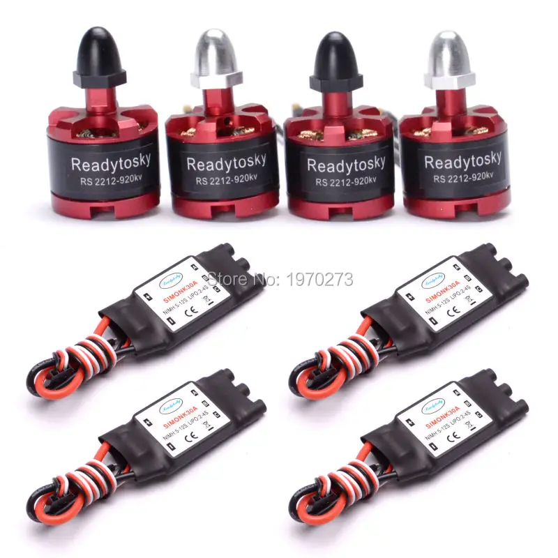 

4PCS 30A Simonk ESC + 4PCS 2212 920KV Brushless Motor for F450 F550 S550 X525 Quadcopter Multicopter