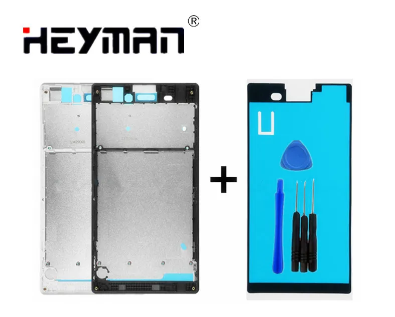 

Heyman Middle Front For Sony T3 D5102 D5103 D5106 Frame Bezel Housing LCD Screen Holder Frame Repair Parts+Adhesive