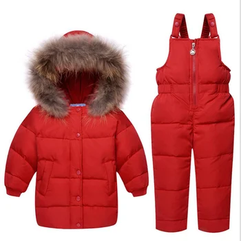

Baby Boys Girls Outerwear Coat Winter Down Jacket Toddler Sets Children Clothing Sets Kids Hooded Long Sleeve Jacket Coat Suits