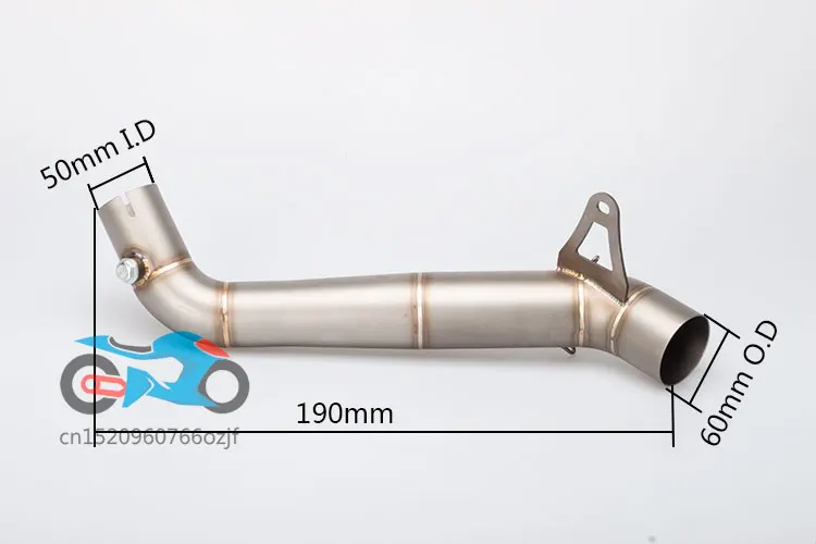 Мотоцикл выхлопной трубы ссылку MID трубы из нержавеющей стали, пригодный для 51 мм выхлопных газов конвертер адаптер CBR1000RR 2008- г. на