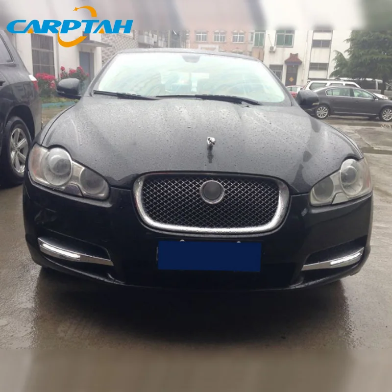 Светодиодный фары дневного света для Jaguar XF 2008 2009 2010 2011 2012 Водонепроницаемый 12В противотуманный фонарь декоративный элемент для бампера свет светодиодный дневные ходовые огни