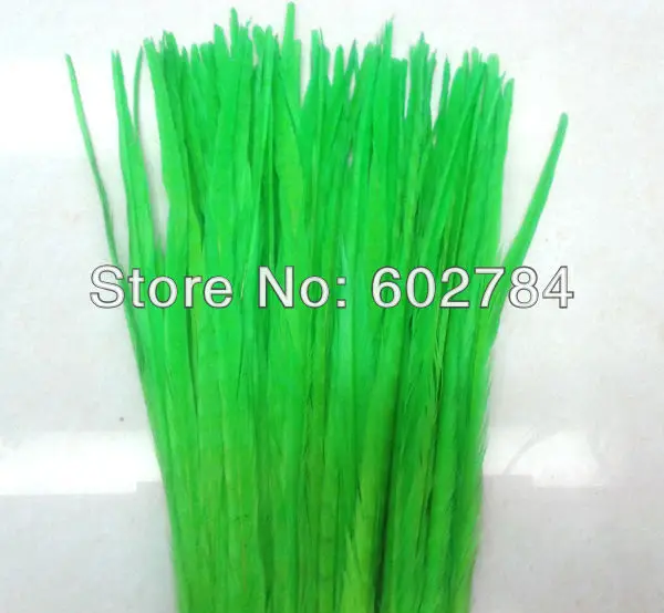 

Free Shipping 100PCS 50-55cm 20-22 inches Green Carninal dyed Pheasant tail feathers Dying ringneck pheasant feather