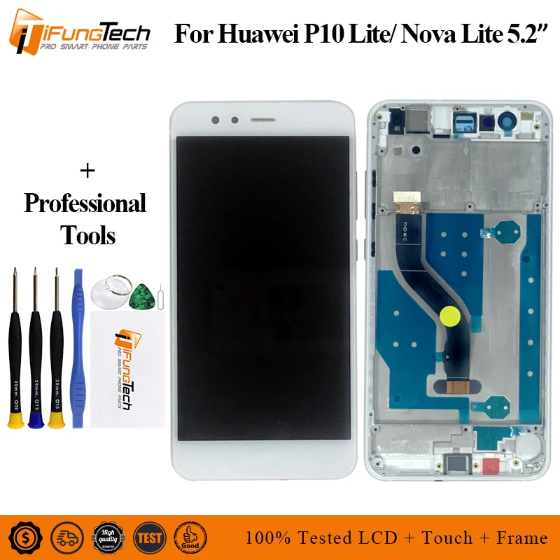 

5.2 Inch Brand New LCD With Frame For HUAWEI P10 Lite Lcd Display Screen For HUAWEI P10 Lite WAS-LX1 WAS-LX1A WAS-LX2 WAS-LX3