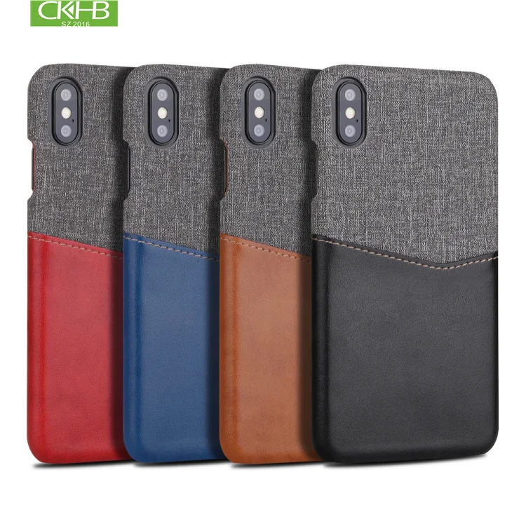 

CKHB retro PU leather fabric card slot phone case for iPhone X 6 6s 7 8 Plus X for Samsung S9/S9Plus/S8/S8Plus protective case