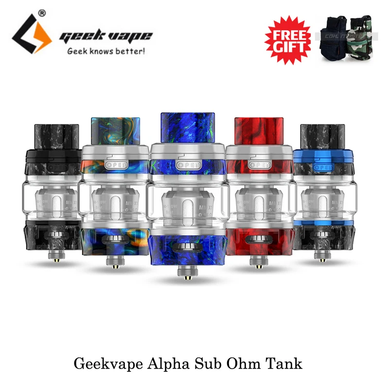 Электронные сигареты Geekvape Alpha Sub Ом цистерна 25 мм Диаметр с MeshMellow катушки выполнен