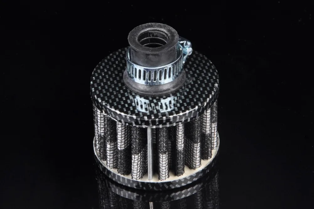

12mm CARBON Fiber OIL AIR INTAKE CRANKCASE VENT VALVE COVER BREATHER FILTER[QPL147]