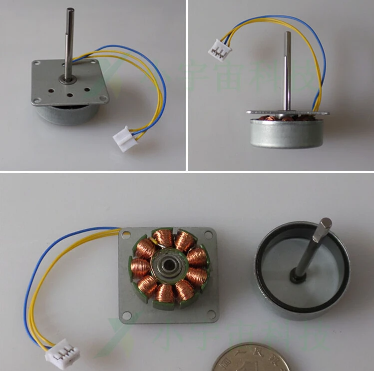 12V Mini Micro 3-phase Alternator Generator Wind Turbines Hand AC Power 3-24V