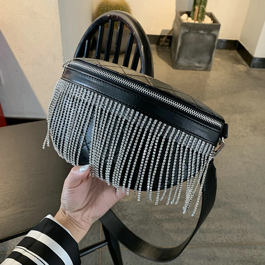 

2019 Fashion Women Leather Shell Messenger Shoulder Bag women's Bust Bag tassel Crossbody Bag Money Phone Travel