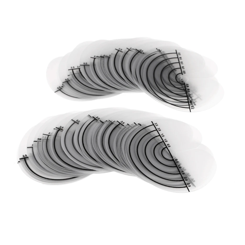 Lot 50Pcs Scalp Protector Heat Shields Glue Thermal Discs Guards Hair Template with Measurements for Hair Extensions