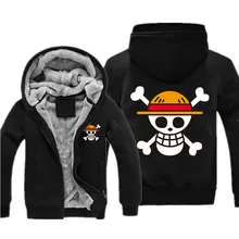 Ein Stück Sweatshirt Japan Anime Mantel Luffy Chopper Verdicken Zipper kapuze Ein Stück Jacke Casual Herren fleece Hoodies