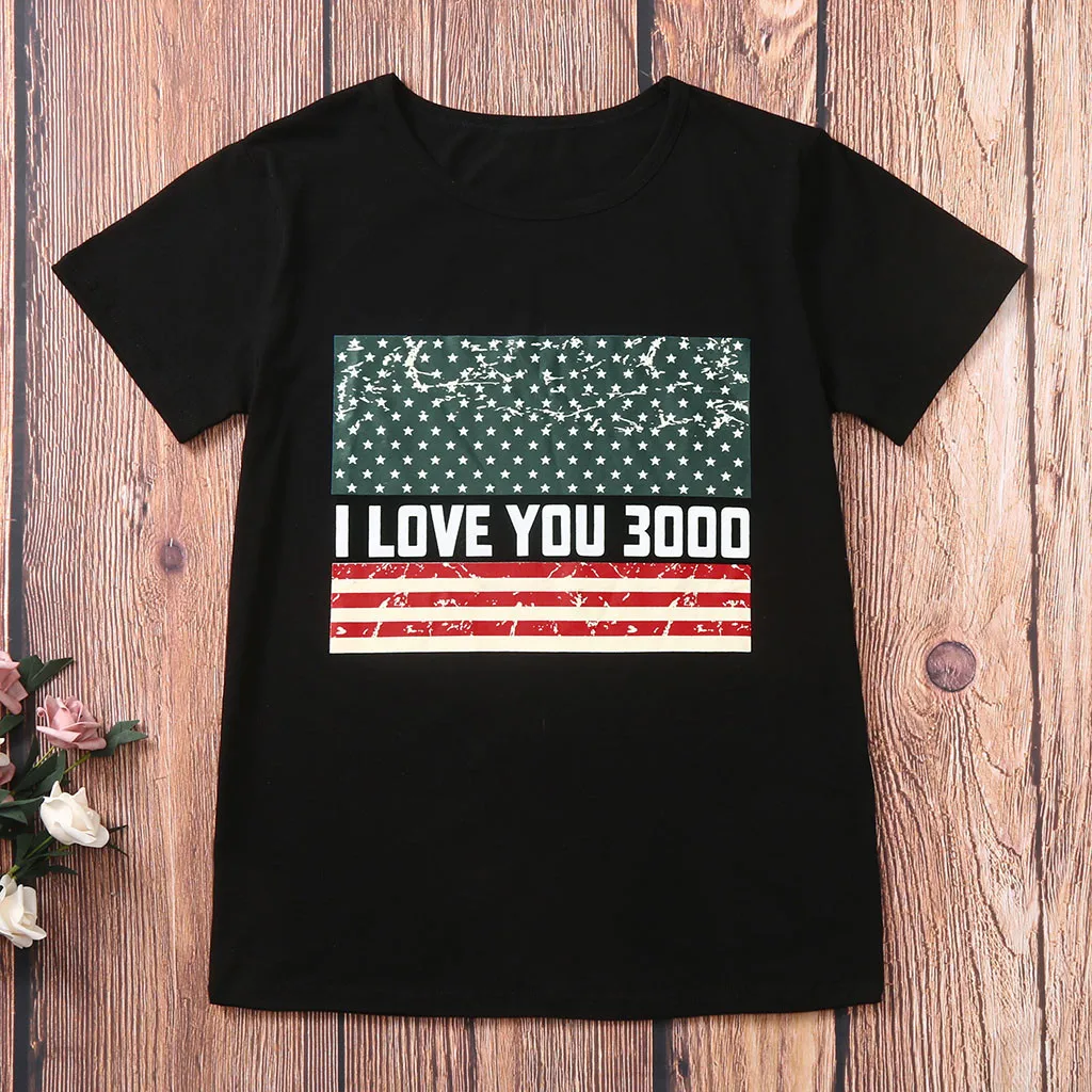 Women American Flag T-Shirt 4th of July Stars Stripes Patriotic Casual Tops Graphic Tees