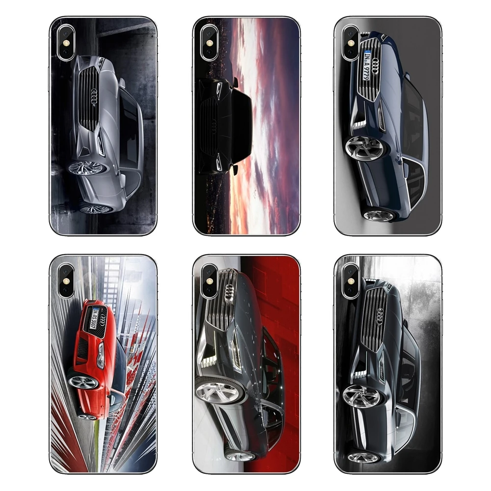 

For iPod Touch iPhone 4 4S 5 5S 5C SE 6 6S 7 8 X XR XS Plus MAX Soft Transparent Shell Covers Luxury Audi Prologue Avant Car