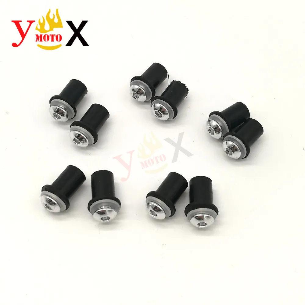 10pcs M5 Windschutzscheibe Schrauben Schrauben Windschutz Verkleidung  Schraube Kit Für SUZUKI Honda Kawasaki Yamaha