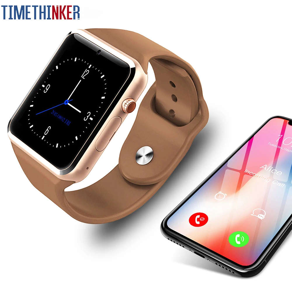 

Timethinker A1 Smart Watch Bluetooth Call Smartwatch Relogio SIM Card Wristwatch with Camera for Apple Samsung Huawei pk DZ09 X6