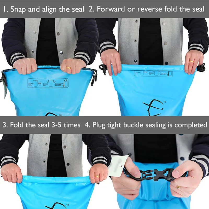15L 25L Swimming Waterproof Bag Dry Sack Bag For Canoeing Kayak Rafting Outdoor Sport Bags Travel Kit Equipment storage bag