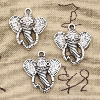 

4pcs Charms Elephant 27x25mm Antique Tibetan Bronze Pendant Findings Accessories DIY Vintage Choker Handmade Jewelry