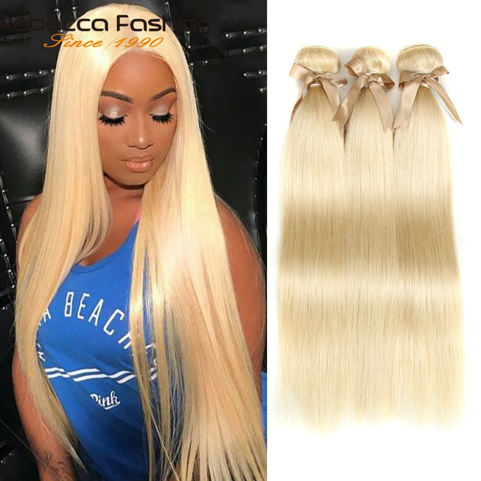 Rebecca Brazilian Straight Hair 613 Honey Blonde Bundles 1/3/4 Bundles Remy Hair Weaving Human Hair Bundles 10-26 Inch Rebecca Brazilian Straight Hair 613 Honey Blonde Bundles 1/3/4 Bundles Remy Hair Weaving Human Hair Bundles 10-26 Inch
