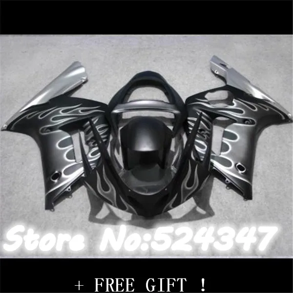 Обтекатели для мотоцикла Kawasaki 2003 2004 ZX6R 03 04 Ninja 636 черно белое пламя|fairings for motorcycle|ninja
