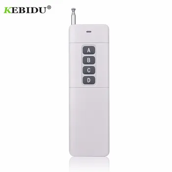 

KEBIDU 433MHz Remote Control Universal Annunciator 1000M DC 12V Four Keys Wireless Remote Control + Antennafor Family Car
