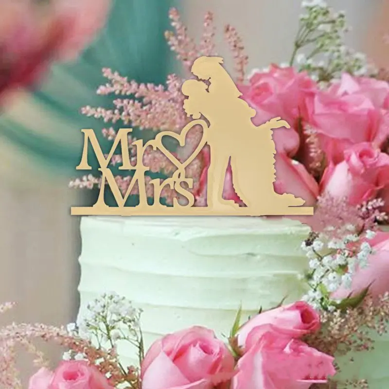 Деревянный свадебный торт Mr Mrs We Do Love Heart топпер для свадебных тортов украшения
