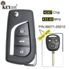 KEYECU a 433,92 MHz 4D67 Chip 89071-05010 actualizado plegable 3 Botón de mando a distancia de coche TOY43 hoja para Toyota Avensis ► Foto 1/3