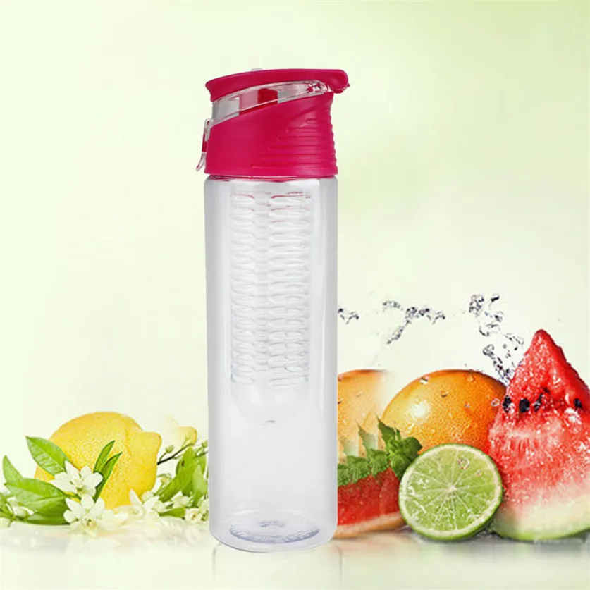 

2pcs 800ML Portable Fruit Infusing Infuser Water Bottle Sports Lemon Juice Bottle Flip Lid For Kitchen Table Camping Travel 2019