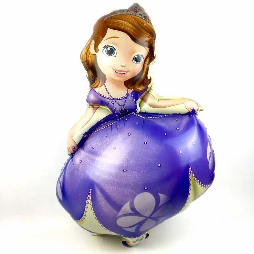 Горячая 1 шт. 40 дюймов Принцесса воздушный шар из фольги с принцессой Софией Королева София алюминиевые воздушные шары Принцесса Вечерние Декор надувные воздушные гелиевые шары - Цвет: Фиолетовый