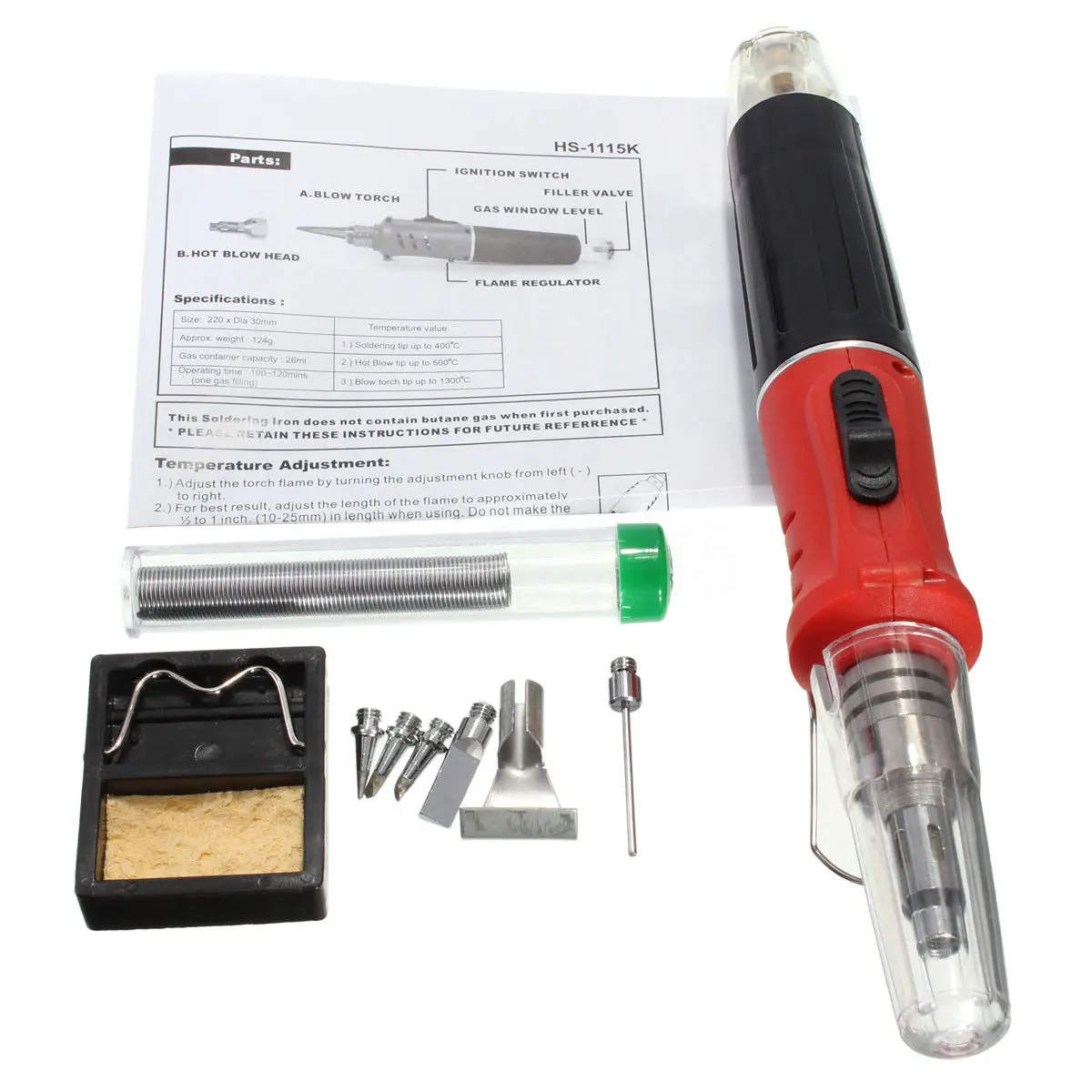 

10in1 Professional Automatic Ignition Butane Gas Soldering Iron Set Welding Kit