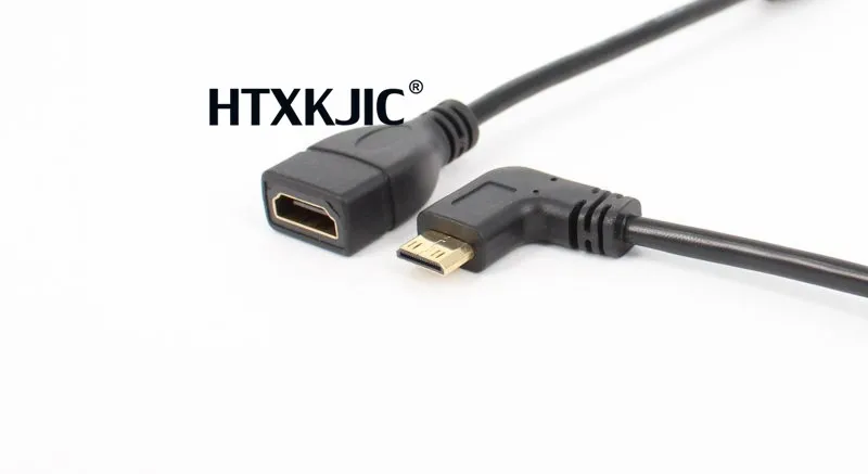 

Up Down Right Left Angled Mini HDMI to HDMI Male to Female Cable 10cm for Laptop PC HDTV Type C hdmi mini hdmi Angle adapter