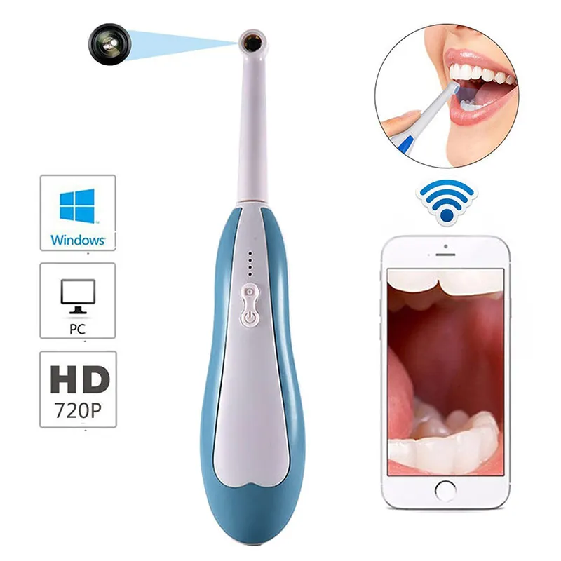 online Dental Intraoral Câmera WI FI HD 720 P Endoscópio Dental Oral Dentes Espelho para IOS Android PC Para Clareamento Dos Dentes H7JP
