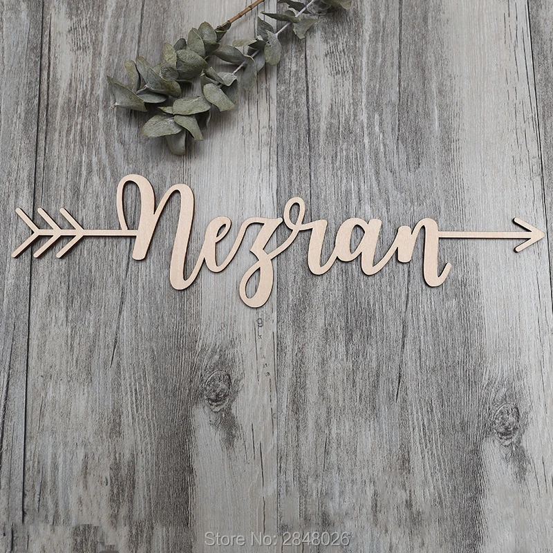 

Wooden Script Word wall decor, party photo booth props, bedroom sign, Name nursery decoration,birthday gift