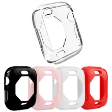 Мягкий чехол из ТПУ для часов Apple Watch 5 Series 5 4 40 мм 44 мм защитный чехол черный/белый/красный/розовый/прозрачные аксессуары для бампера