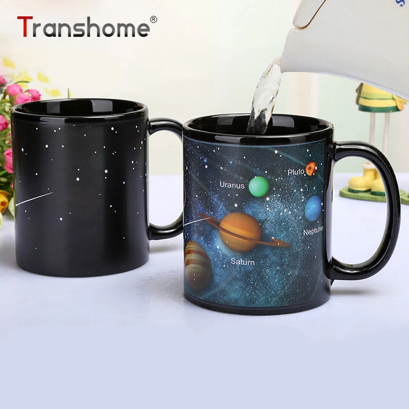 Transhome керамическая кофейная кружка меняющая цвет на солнечных батареях Кружка 380