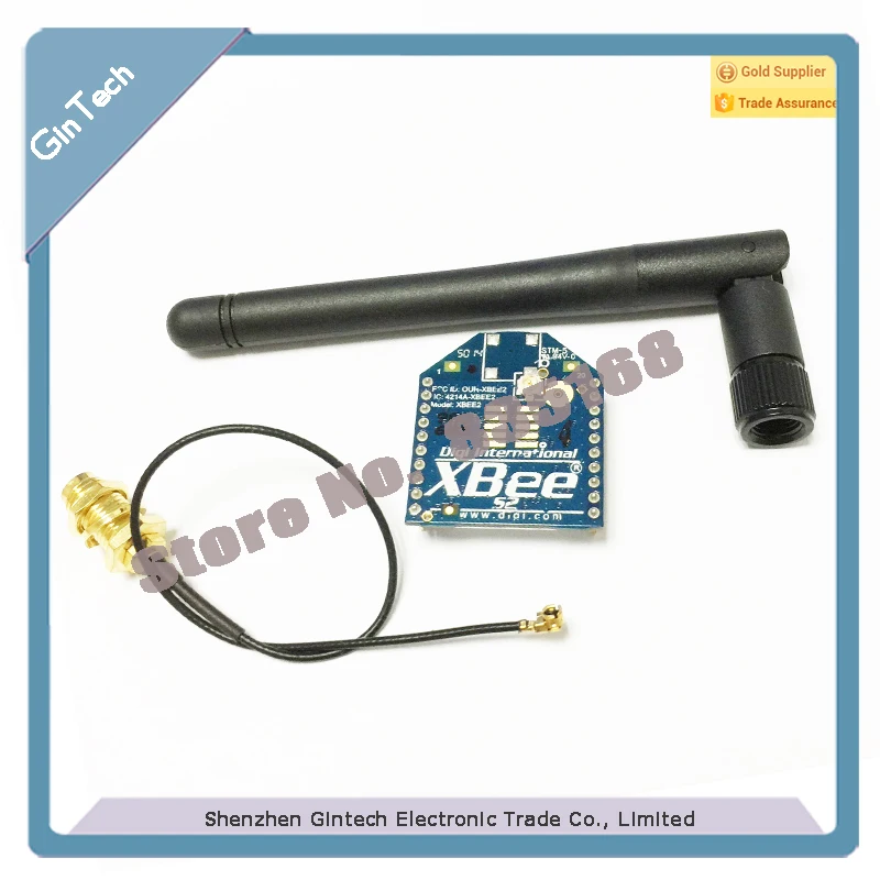 

1set XBee S2 2mW Wireless Module 120M(upgrade to S2C 2km) +2.4G antenna+ U.FL IPX to SMA RF pigtail cable for Arduino