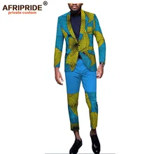 2019 африканский принт модный костюм для мужчин AFRIPRIDE на заказ с одной пуговицей + длина до щико