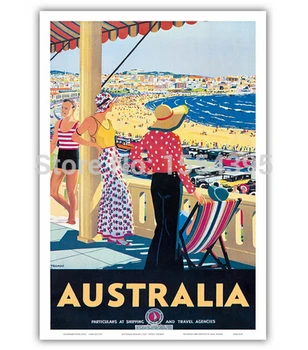

Custom Wall Decals Painting Australia Poster Bondi Beach Australia Wall Sticker Office Mural Home Decoration U1-312