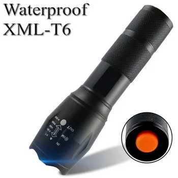 

LED Rechargeable Flashlight waterproof XML T6 linterna torch 4000 lumens 18650 Battery Outdoor Camping Powerful Led Flashlight