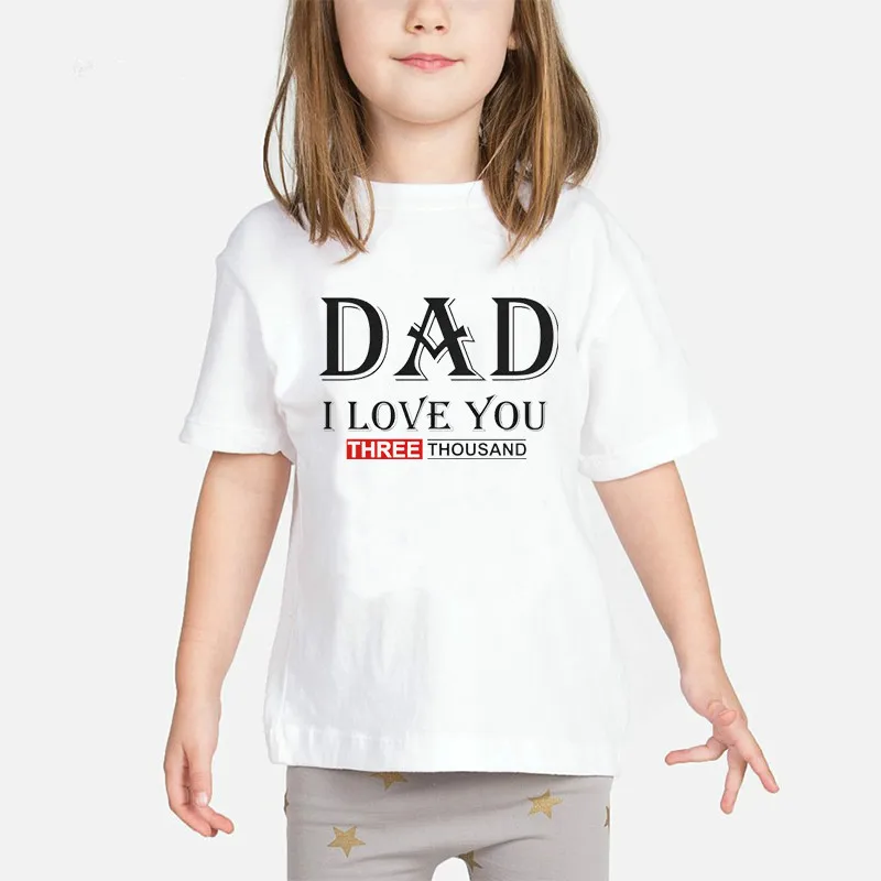 

DAD I Love You 3000 Times Boys Girls tshirt Avengers Endgame Kids T Shirt Iron Man Love U Three Thousand Times Children Clothes