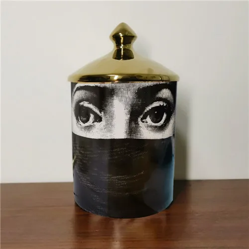2 Модный домашний декор, подсвечник Fornasetti, ювелирное украшение, банка для хранения макияжа, керамические изделия, украшение для дома, держатель для ручек - Цвет: 2