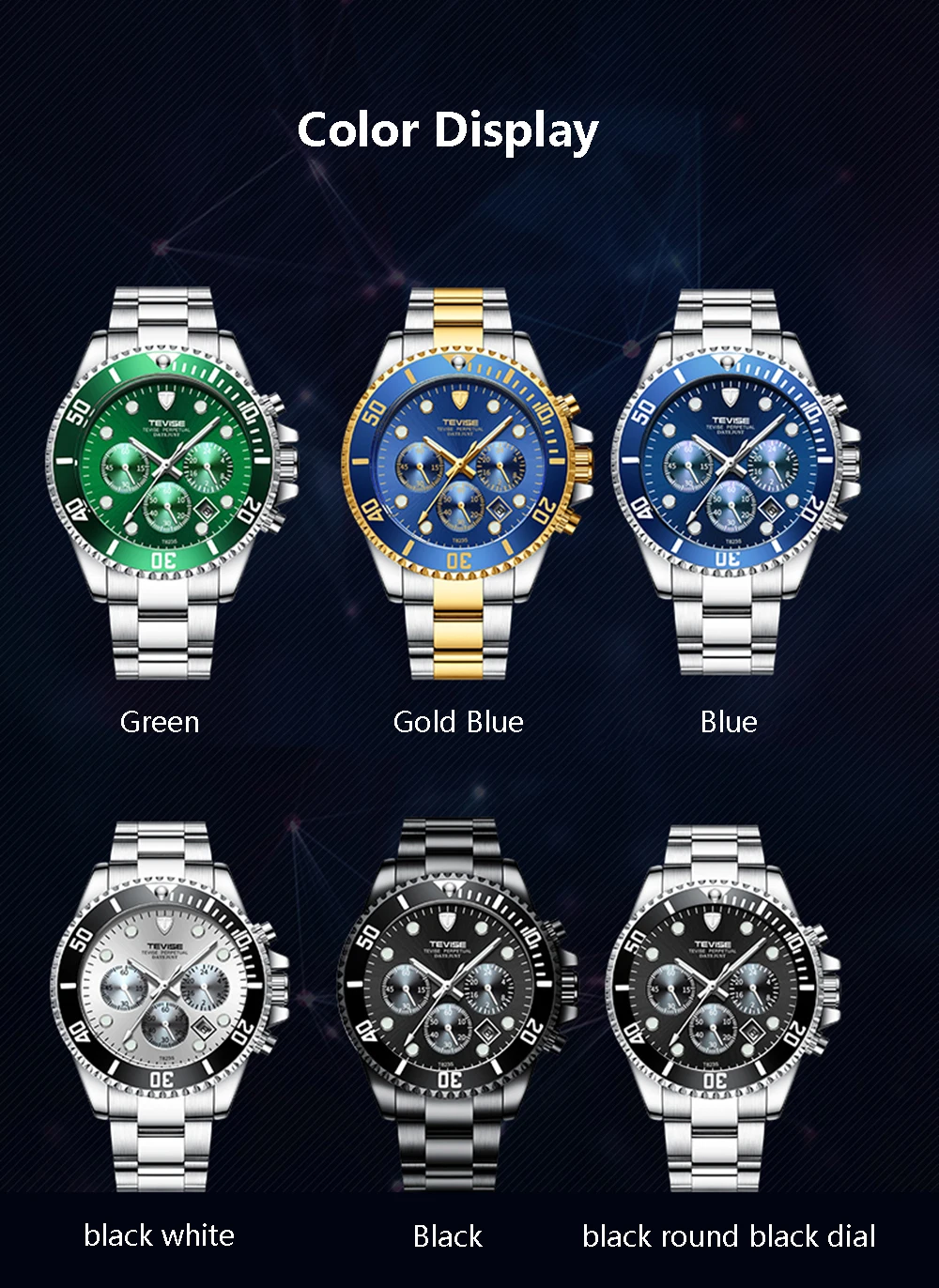 Tevise T823 мужские часы часы мужские наручные часы Часы мужские s часы лучший бренд класса люкс мужские спортивные часы Relogio Masculino