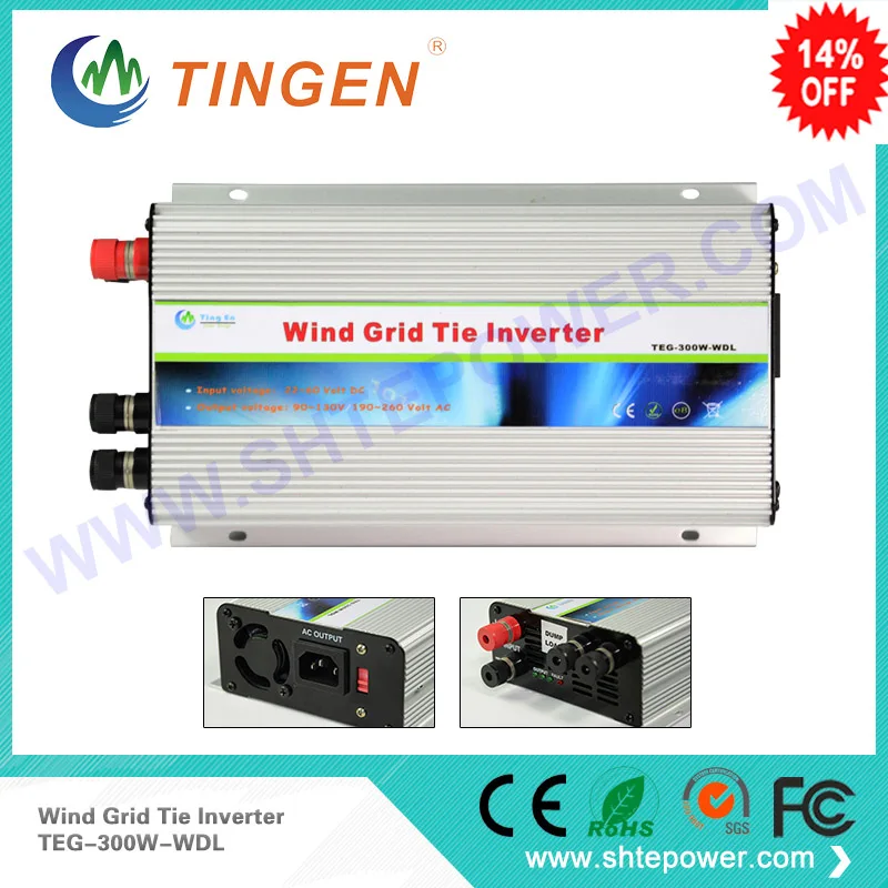 Home wind grid tie inverter 300w dc to ac wind turbine generator input