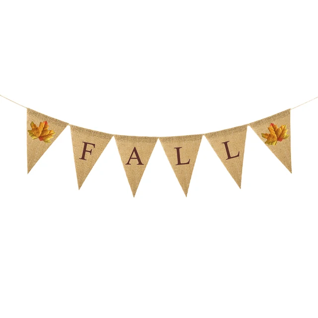 1 Pc Bunting Banner Reusable Linen Burgee Fall Letters Pull Flag Burlap Banner For Thanksgiving Home 1 Pc Bunting Banner Reusable Linen Burgee Fall Letters Pull Flag Burlap Banner For Thanksgiving Home