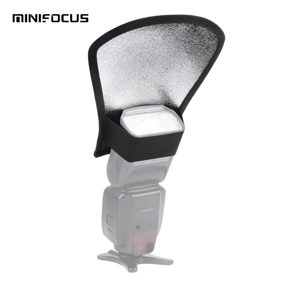 

Universal Two-Sides Flash Diffuser Softbox Silver / White Reflector for Canon Nikon Pentax Yongnuo Speedlite Accessories 2-in-1