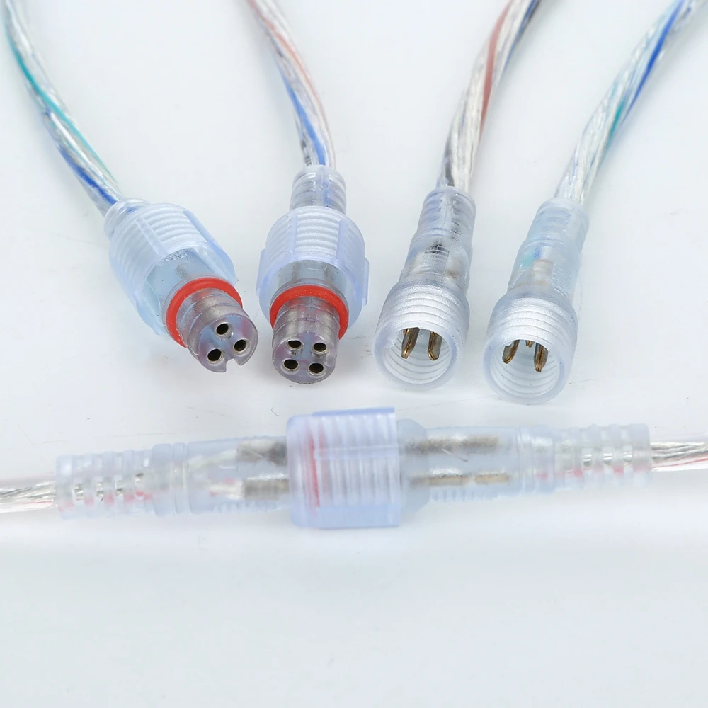 5 пар 2 pin/3 pin/4 pin водонепроницаемый разъем с проводным кабелем IP68 Женский и штекер 2X0,3(мм2